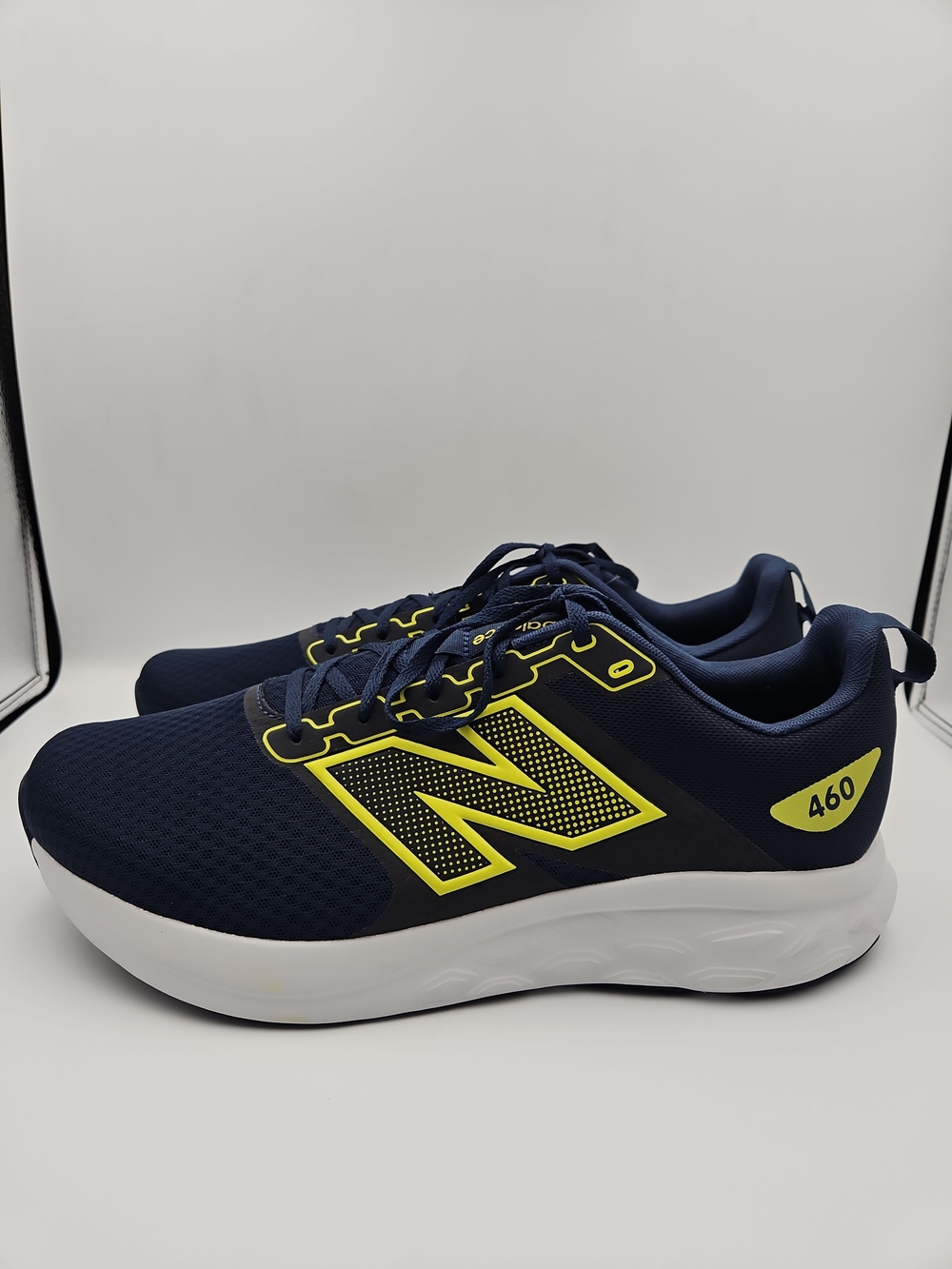 New Balance Navy with Yellow Accent Men's Athletic Running Shoes